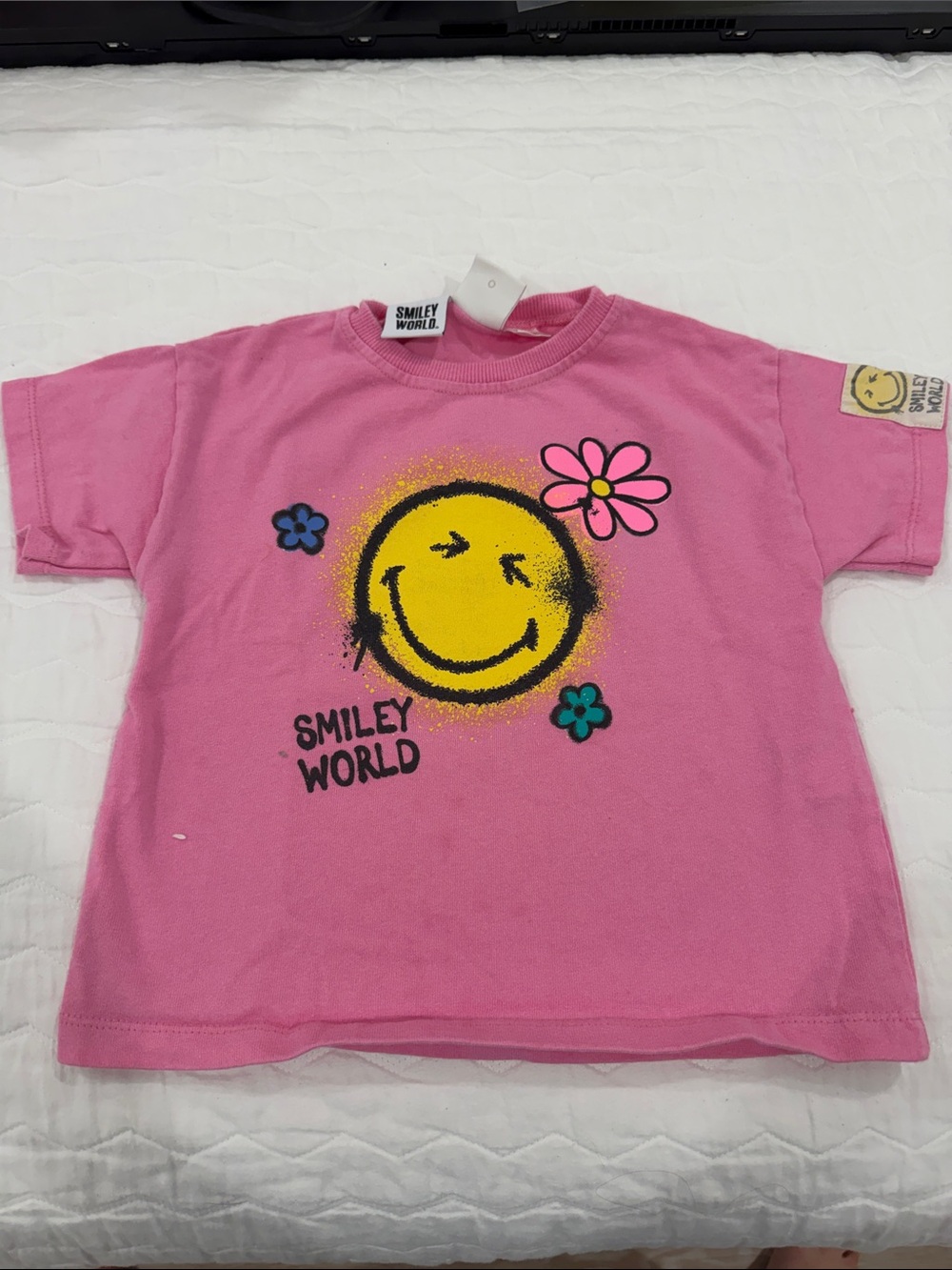 Zara/ Smiley World Pink Graphic Tee for Kids